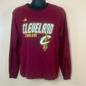 Cleveland Cavs Maroon Adidas Long Sleeve T-Shirt M